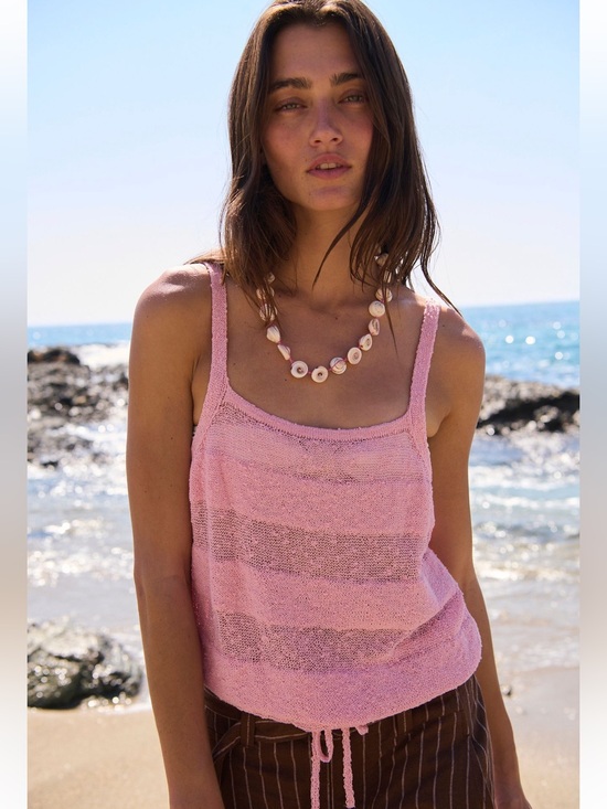 Free People Tops - Free People By the beach sweater tank | orchid blush size small